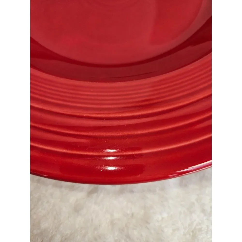 Fiesta Scarlett Red Shallow Rimmed Lead-Free Ceramic Pasta Bowl